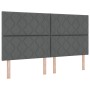 Cama con Base con Colchón Gris Oscuro Super King Tela | Foro24.es | Tu tienda online para hogar, jardín y más Foro24.es
