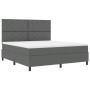 Cama con Base con Colchón Gris Oscuro Super King Tela | Foro24.es | Tu tienda online para hogar, jardín y más Foro24.es