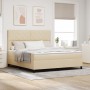 Cama con Somier con Colchón Color Crema Super King Tela | Foro24.es | Tu tienda online para hogar, jardín y más Foro24.es
