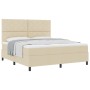 Cama con Somier con Colchón Color Crema Super King Tela | Foro24.es | Tu tienda online para hogar, jardín y más Foro24.es