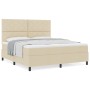 Cama con Somier con Colchón Color Crema Super King Tela | Foro24.es | Tu tienda online para hogar, jardín y más Foro24.es