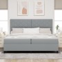 Cama con Somier y Colchón Gris Claro 200x200 cm Tela | Foro24.es | Tu tienda online para hogar, jardín y más Foro24.es