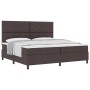 Cama con Box Spring y Colchón Marrón Oscuro 200x200 cm Tela de , Camas y somieres - Ref: Foro24-3339493, Precio: 670,10 €, De...