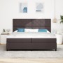 Cama con Box Spring y Colchón Marrón Oscuro 200x200 cm Tela de , Camas y somieres - Ref: Foro24-3339493, Precio: 670,10 €, De...