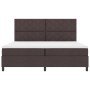 Cama con Box Spring y Colchón Marrón Oscuro 200x200 cm Tela de , Camas y somieres - Ref: Foro24-3339493, Precio: 670,10 €, De...