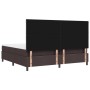 Cama con Box Spring y Colchón Marrón Oscuro 200x200 cm Tela de , Camas y somieres - Ref: Foro24-3339493, Precio: 670,10 €, De...