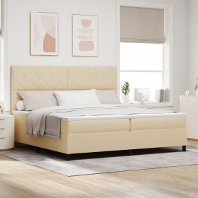 Comprar Cama con Box Spring y Colchón Crema