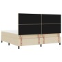 Cama con Box Spring y Colchón Crema 200x200 cm Tela | Foro24.es | Tu tienda online para hogar, jardín y más Foro24.es