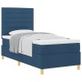 Cama con Base de Resortes con Colchón Azul Individual de Tela de , Camas y somieres - Ref: Foro24-3339510, Precio: 325,77 €, ...