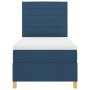Cama con Base de Resortes con Colchón Azul Individual de Tela de , Camas y somieres - Ref: Foro24-3339510, Precio: 325,77 €, ...