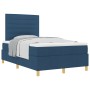 Cama con Base de Muelles y Colchón Azul Doble Pequeña Tela de , Camas y somieres - Ref: Foro24-3339531, Precio: 398,91 €, Des...