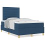 Cama con Base de Muelles y Colchón Azul Doble Pequeña Tela de , Camas y somieres - Ref: Foro24-3339531, Precio: 398,91 €, Des...