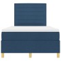 Cama con Base de Muelles y Colchón Azul Doble Pequeña Tela de , Camas y somieres - Ref: Foro24-3339531, Precio: 398,91 €, Des...
