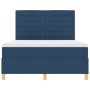 Cama con Base y Colchón Azul 140x200 cm Tela de , Camas y somieres - Ref: Foro24-3339552, Precio: 503,57 €, Descuento: %