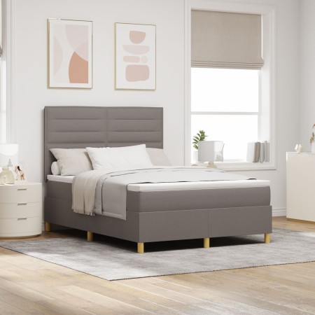 Cama con Sommier con Colchón Taupe 160x200 cm Tela | Foro24.es | Tu tienda online para hogar, jardín y más Foro24.es