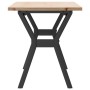 Mesa de centro marco Y madera maciza pino y acero 110x40x45 cm en Mesas de comedor | Comprar online en Foru.es