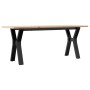 Mesa de centro marco Y madera maciza pino y acero 110x40x45 cm en Mesas de comedor | Comprar online en Foru.es