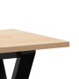 Mesa de centro marco Y madera maciza pino y acero 110x40x45 cm en Mesas de comedor | Comprar online en Foru.es