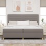 Cama con Somier y Colchón Taupe 200x200 cm Tela | Foro24.es | Tu tienda online para hogar, jardín y más Foro24.es