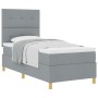 Cama Box Spring con Colchón Gris Claro 80x200 cm Tela de , Camas y somieres - Ref: Foro24-3339574, Precio: 313,44 €, Descuent...