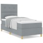 Cama Box Spring con Colchón Gris Claro 80x200 cm Tela de , Camas y somieres - Ref: Foro24-3339574, Precio: 313,44 €, Descuent...