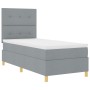 Cama Box Spring con Colchón Gris Claro 80x200 cm Tela de , Camas y somieres - Ref: Foro24-3339574, Precio: 313,44 €, Descuent...