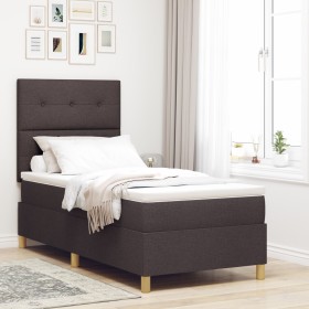 Comprar Cama Box Spring con Colchón Marrón Oscuro