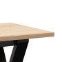 Mesa de centro marco Y madera maciza pino y acero 160x40x45 cm en Mesas de comedor | Comprar online en Foru.es