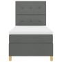 Cama con Base de Resortes y Colchón Gris Oscuro Individual Tela de , Camas y somieres - Ref: Foro24-3339582, Precio: 321,59 €...
