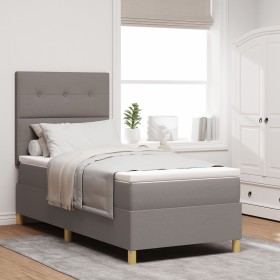 Cama con Base de Resortes y Colchón Taupe Individual de Tela de , Camas y somieres - Ref: Foro24-3339585, Precio: 342,13 €, D...
