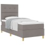 Cama con Base de Resortes y Colchón Taupe Individual de Tela de , Camas y somieres - Ref: Foro24-3339585, Precio: 342,13 €, D...
