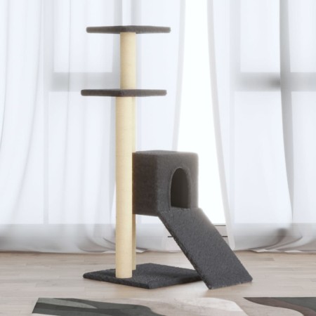 Rascador para gatos con postes de sisal gris oscuro 92 cm de vidaXL, Mobiliario para gatos - Ref: Foro24-171514, Precio: 45,5...