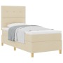 Cama con Box Spring y Colchón Crema Individual de , Camas y somieres - Ref: Foro24-3339586, Precio: 335,38 €, Descuento: %