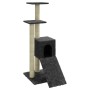 Rascador para gatos con postes de sisal gris oscuro 92 cm de vidaXL, Mobiliario para gatos - Ref: Foro24-171514, Precio: 45,5...