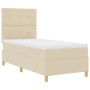 Cama con Box Spring y Colchón Crema Individual de , Camas y somieres - Ref: Foro24-3339586, Precio: 335,38 €, Descuento: %