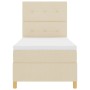 Cama con Box Spring y Colchón Crema Individual de , Camas y somieres - Ref: Foro24-3339586, Precio: 335,38 €, Descuento: %