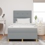 Cama con Box Spring y Colchón Gris Claro Doble Pequeña Tela | Foro24.es | Tu tienda online para hogar, jardín y más Foro24.es