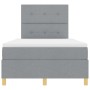 Cama con Box Spring y Colchón Gris Claro Doble Pequeña Tela | Foro24.es | Tu tienda online para hogar, jardín y más Foro24.es