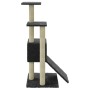 Rascador para gatos con postes de sisal gris oscuro 92 cm de vidaXL, Mobiliario para gatos - Ref: Foro24-171514, Precio: 45,5...