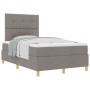 Cama Box Spring con Colchón Taupe Doble Pequeña Tela de , Camas y somieres - Ref: Foro24-3339606, Precio: 388,43 €, Descuento...