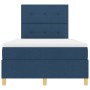 Cama con Somier y Colchón Azul de Tela de , Camas y somieres - Ref: Foro24-3339608, Precio: 395,44 €, Descuento: %