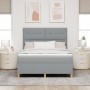 Cama Box Spring con colchón gris claro 160x200 cm tela | Foro24.es | Tu tienda online para hogar, jardín y más Foro24.es