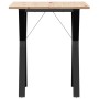 Mesa de comedor marco Y madera maciza pino y acero 60x60x75 cm en Mesas de comedor | Comprar online en Foru.es