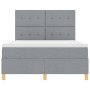 Cama Box Spring con colchón gris claro 160x200 cm tela | Foro24.es | Tu tienda online para hogar, jardín y más Foro24.es