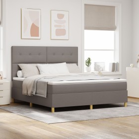 Cama con Base Primavera con Colchón Taupe Super King Tela de , Camas y somieres - Ref: Foro24-3339641, Precio: 666,64 €, Desc...