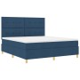Cama con base de muelles y colchón azul en tamaño súper king en tela | Foro24.es | Tu tienda online para hogar, jardín y más Foro24.es