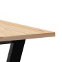 Mesa de comedor marco Y madera maciza pino y acero 60x60x75 cm en Mesas de comedor | Comprar online en Foru.es