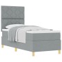 Cama Box Spring con Colchón Gris Claro 80x200 cm Tela | Foro24.es | Tu tienda online para hogar, jardín y más Foro24.es