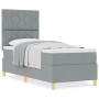 Cama Box Spring con Colchón Gris Claro 80x200 cm Tela | Foro24.es | Tu tienda online para hogar, jardín y más Foro24.es