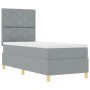 Cama Box Spring con Colchón Gris Claro 80x200 cm Tela | Foro24.es | Tu tienda online para hogar, jardín y más Foro24.es